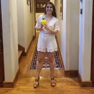 White Lace Romper
